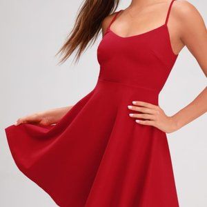 Do You Wanna Dance? Red Skater Dress